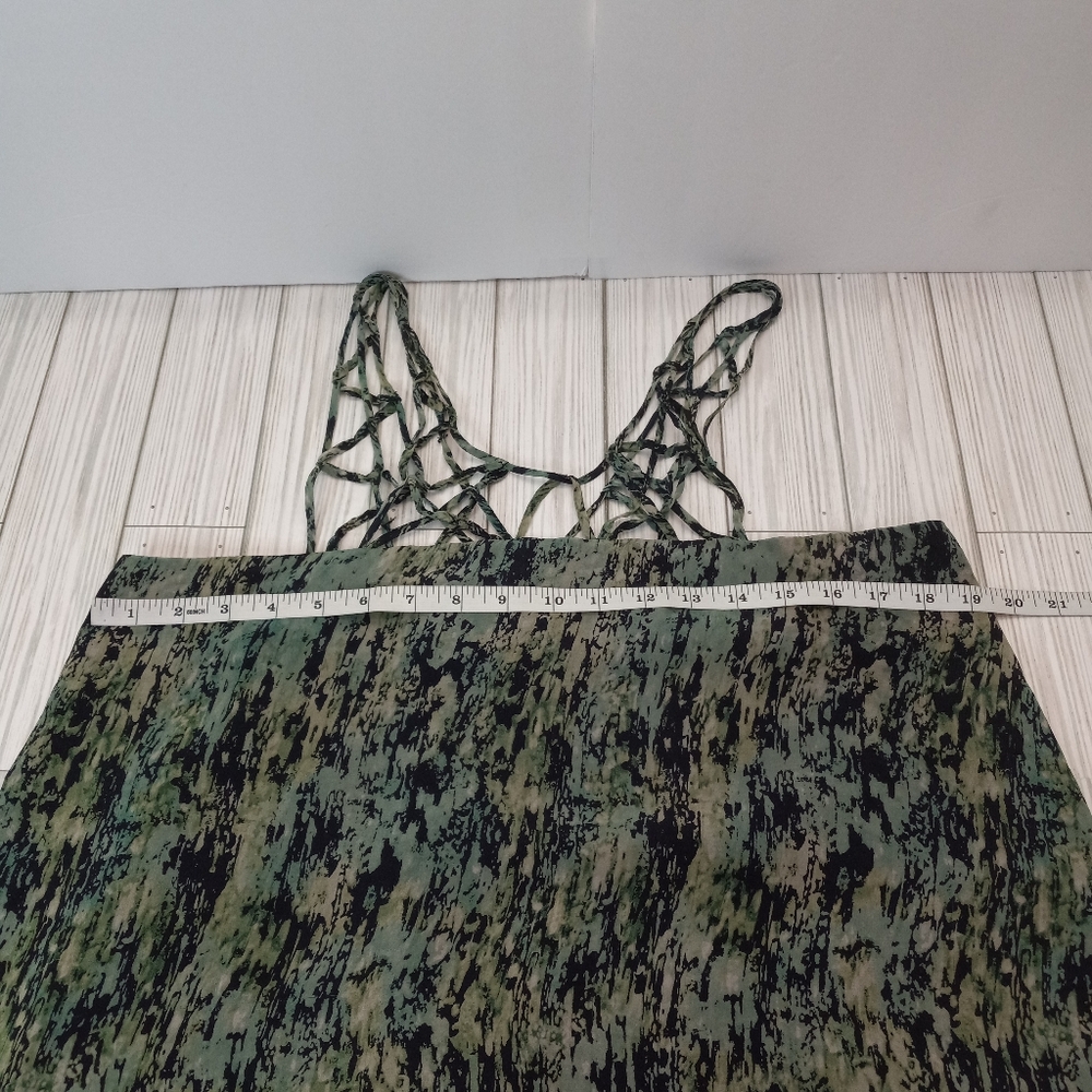 BCBGMaxAzria Y2K Asymmetrical Bakar 100% Silk Cage Neck Fairy Grunge Tank Top - Picture 6 of 8
